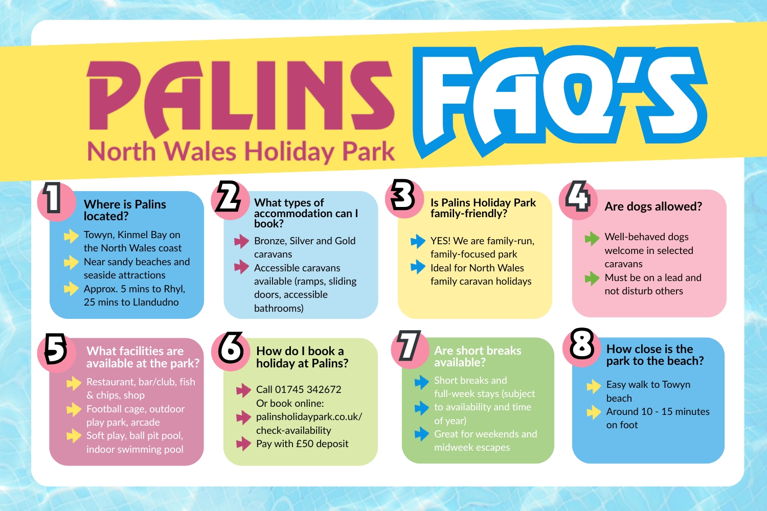 Palins Holiday Park Towyn – Frequently Asked Questions