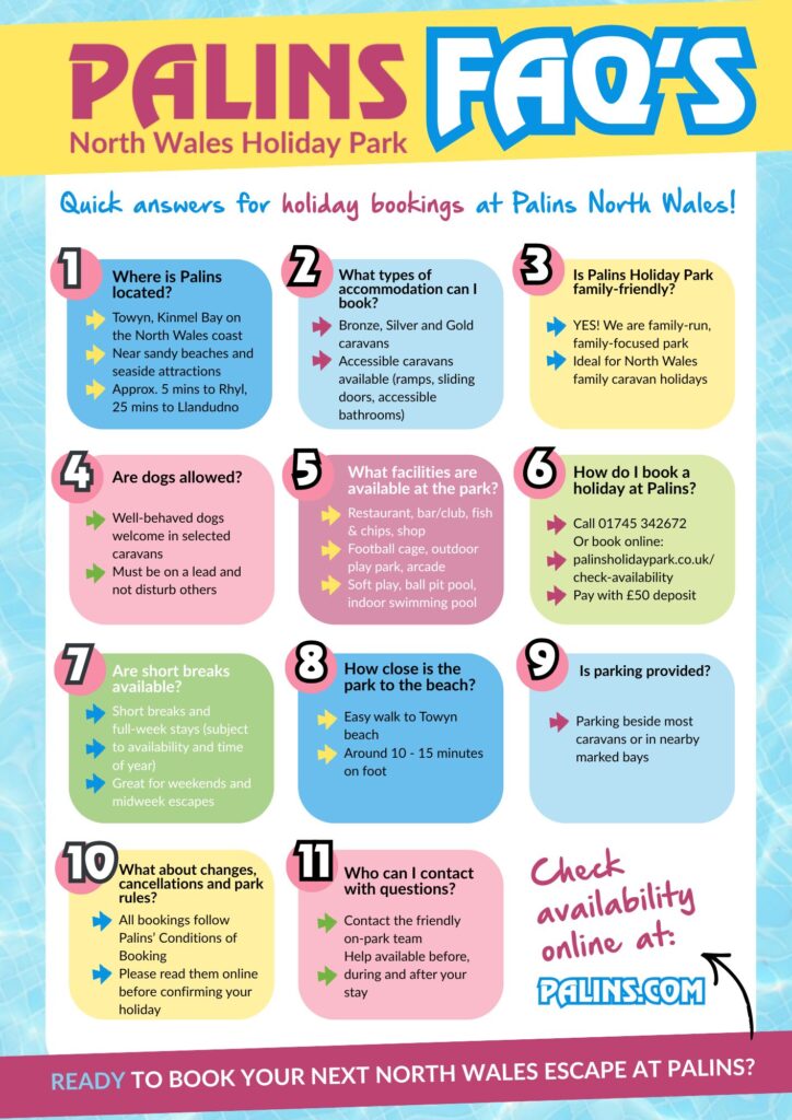 Palins Holiday Park Towyn – Frequently Asked Questions