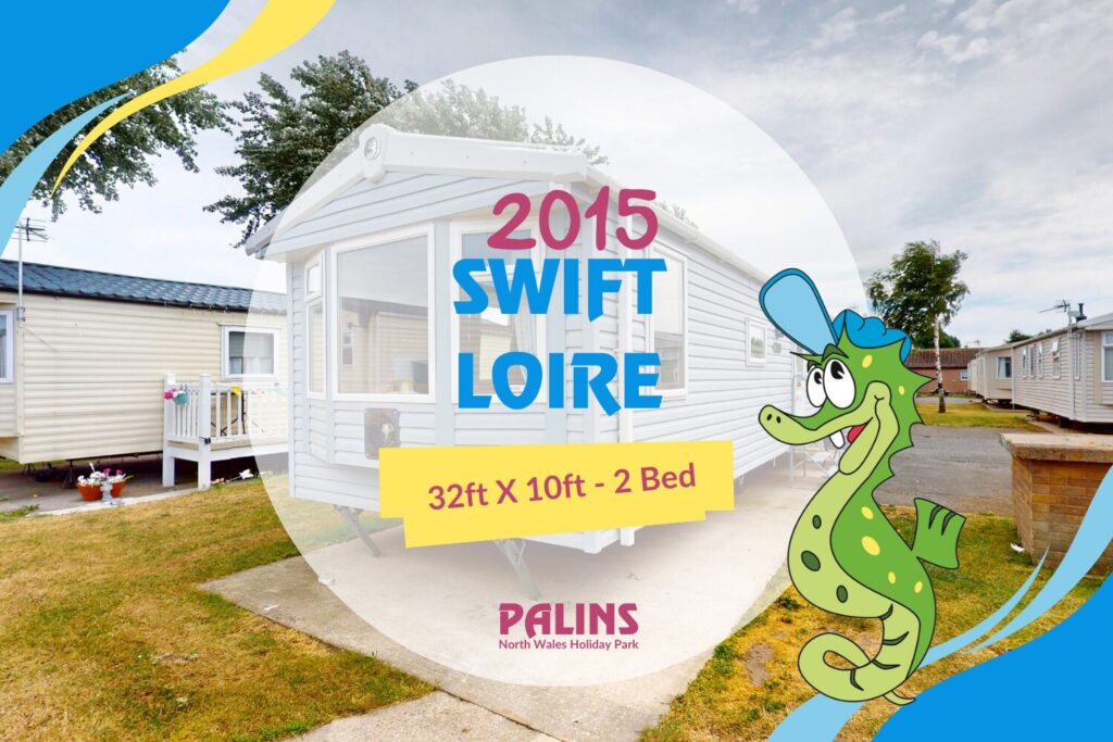2015 Swift Loire Static Caravan Holiday Home - 32ft x 10ft - 2 bedroom - for sale at Palins Holiday Park in Towyn North Wales